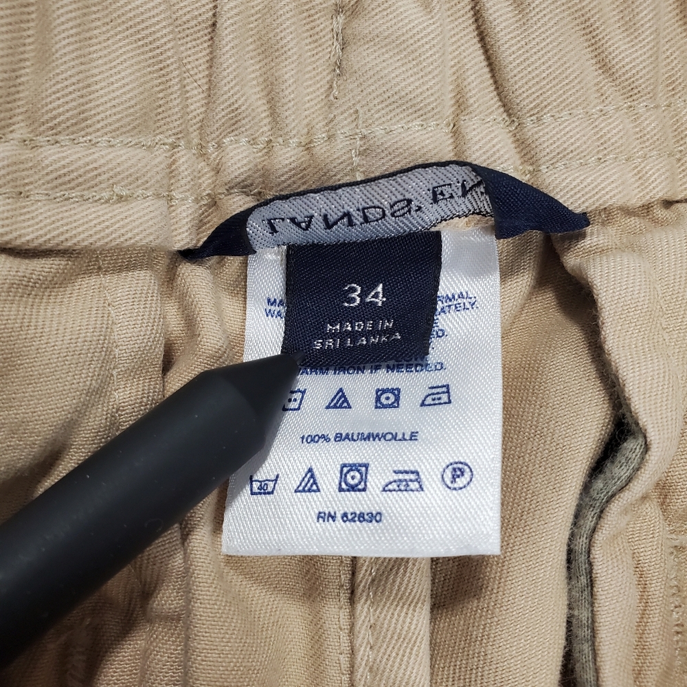 Lands End Men's Khaki Jogger Pants Size 34 - Picture 7 of 14